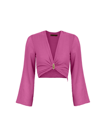 Lucie Long Sleeve Blouse - French Rose XS