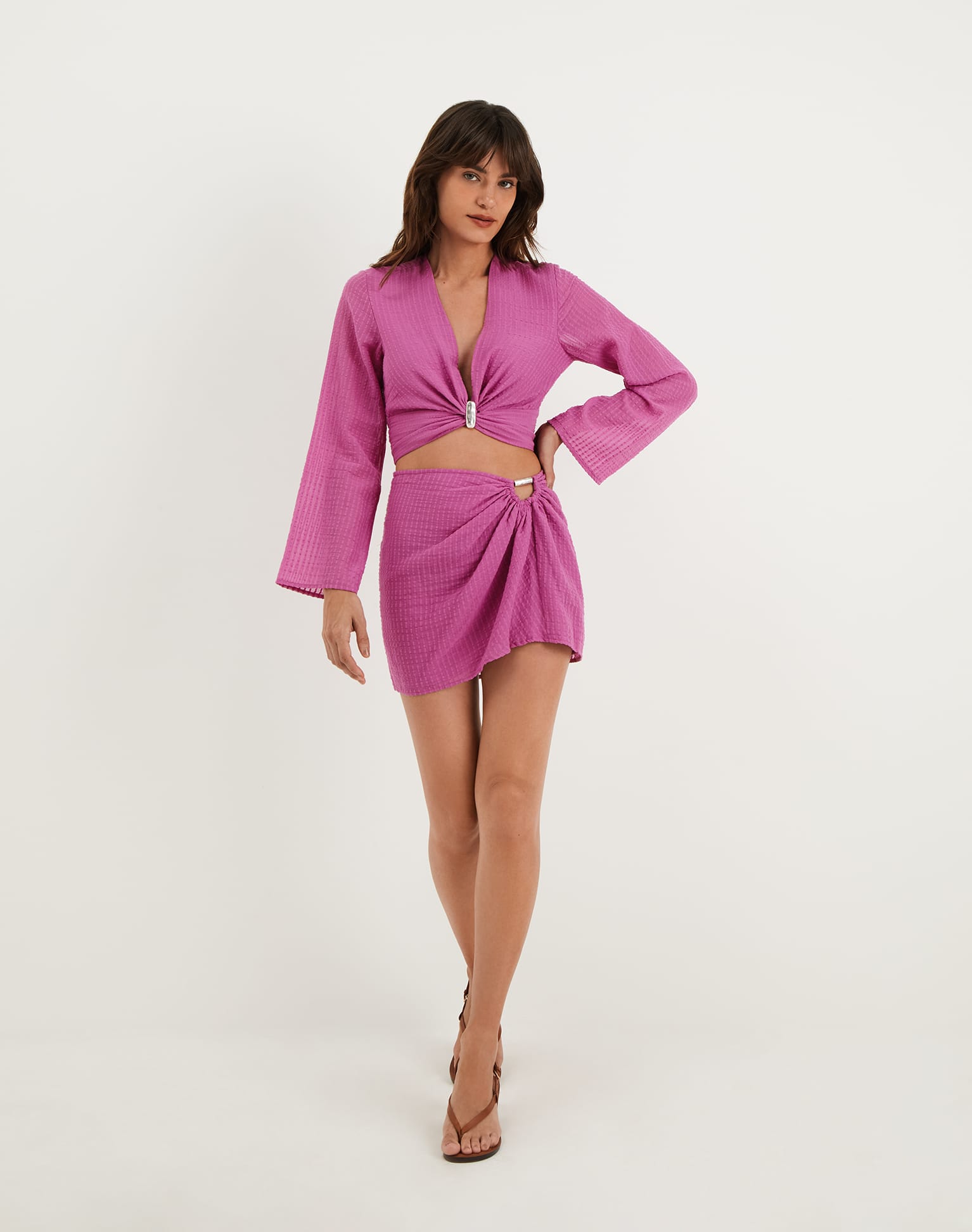 Lucie Long Sleeve Blouse - French Rose XS