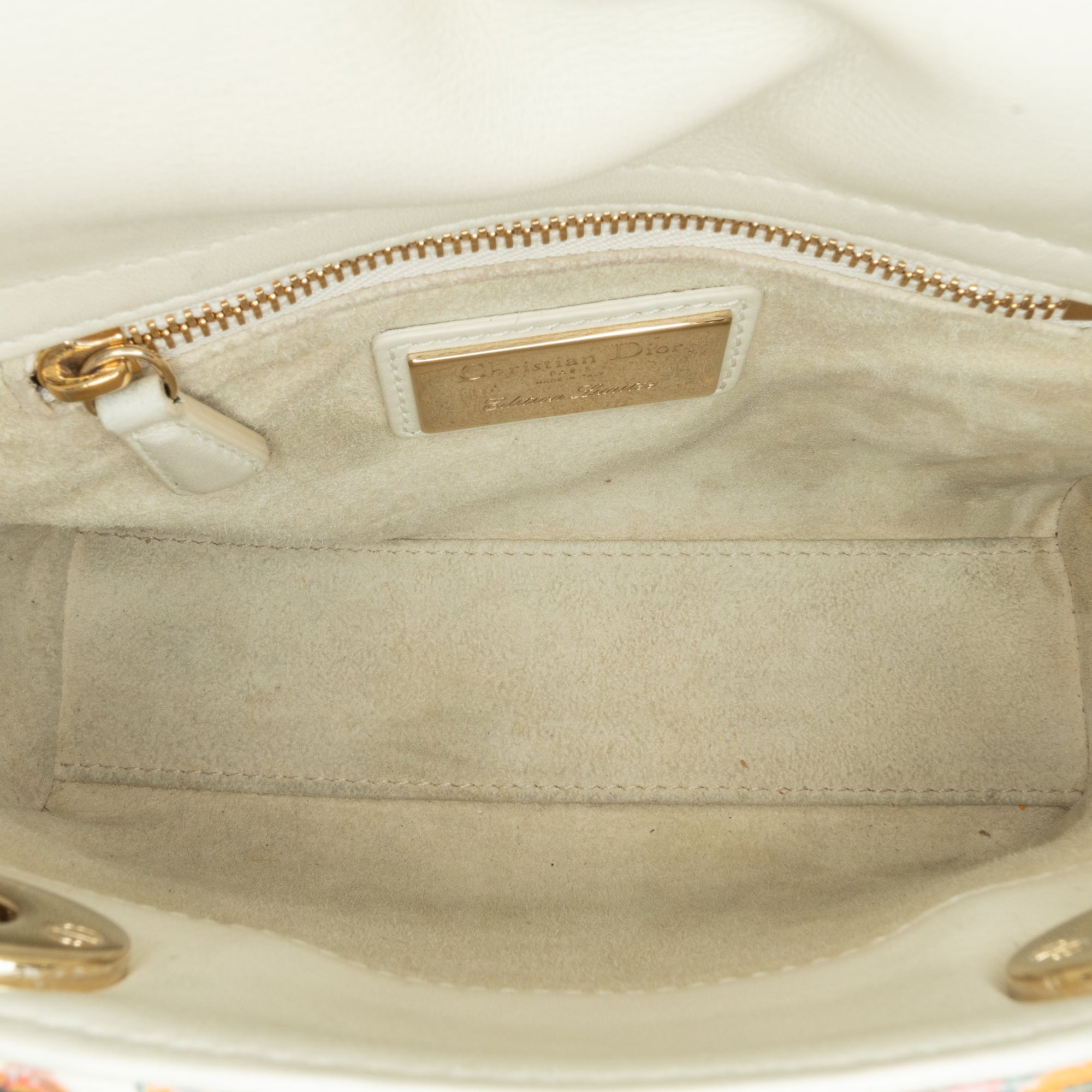 Dior | Pre-Owned Limited Edition Mini Calfskin Lady DiorAmour Lady | White/Ivory
