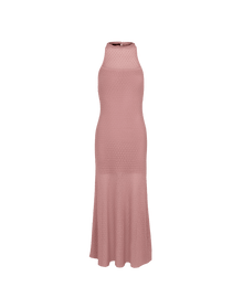 Knit Carmen Long Dress - Light Sweet Heart XS