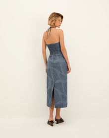 Yara Midi Dress - Embroidered West Coast XS