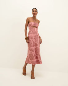 Yara Midi Dress | Embroidered Sweet Heart