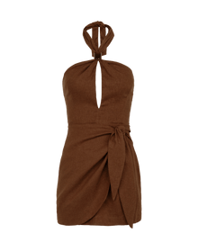Luna Short Dress | Brown