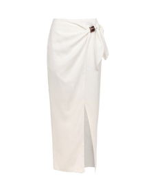Luna Midi Skirt - Off White XS