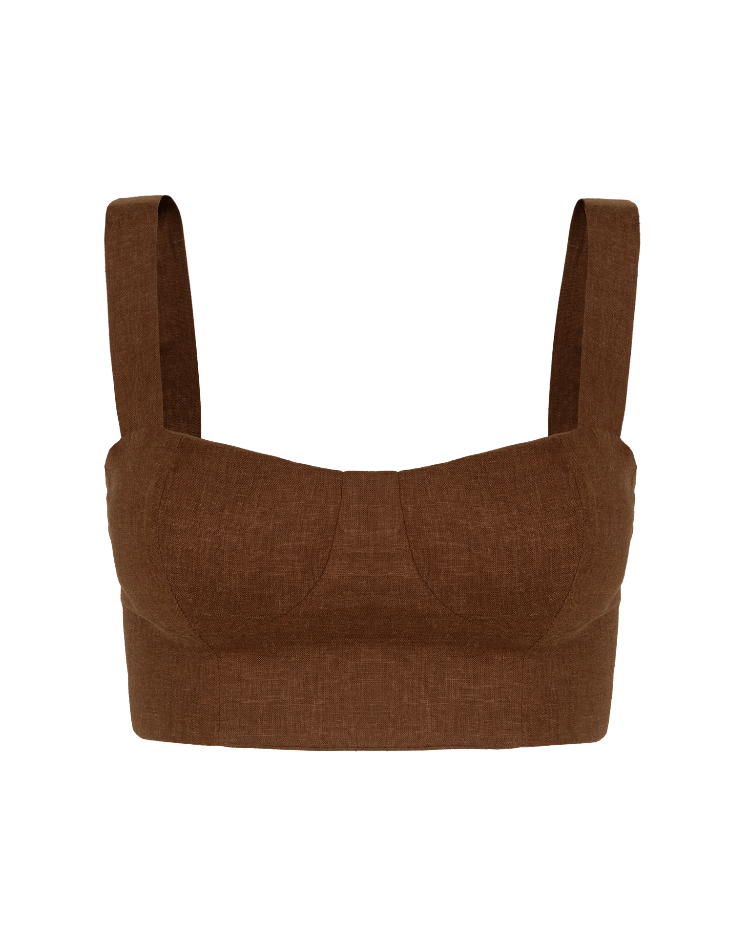 Valleta Cropped Top - Brown XS