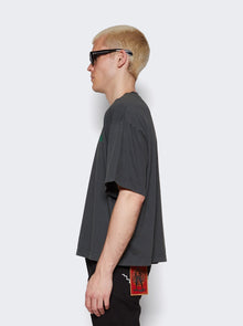 Men | VEERT | Handwritten Embroidered T-shirt | Dark Grey