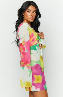 Vienna Long Sleeve Mini Dress | Floral Print