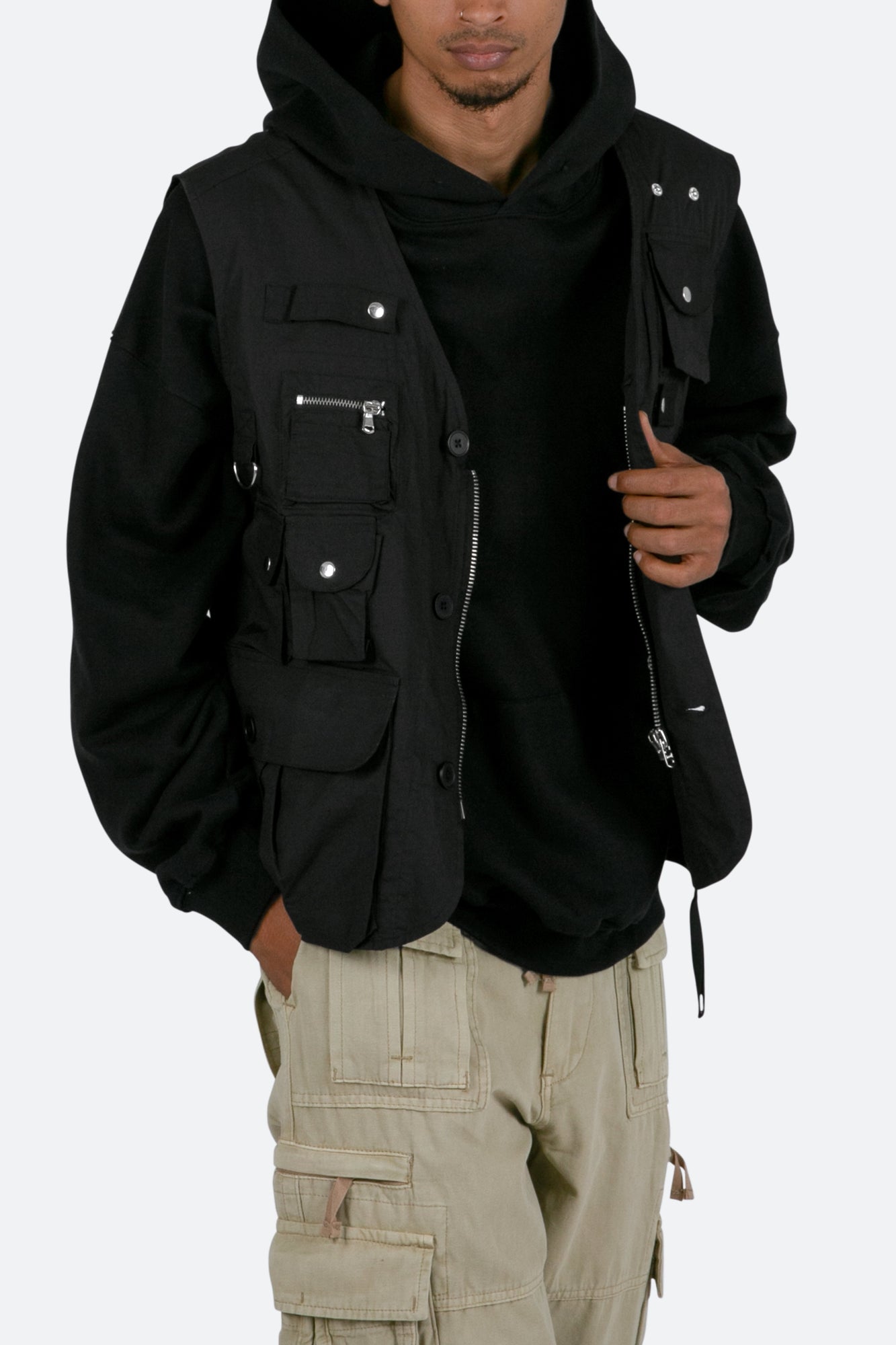 Vintage Cargo Vest | Black