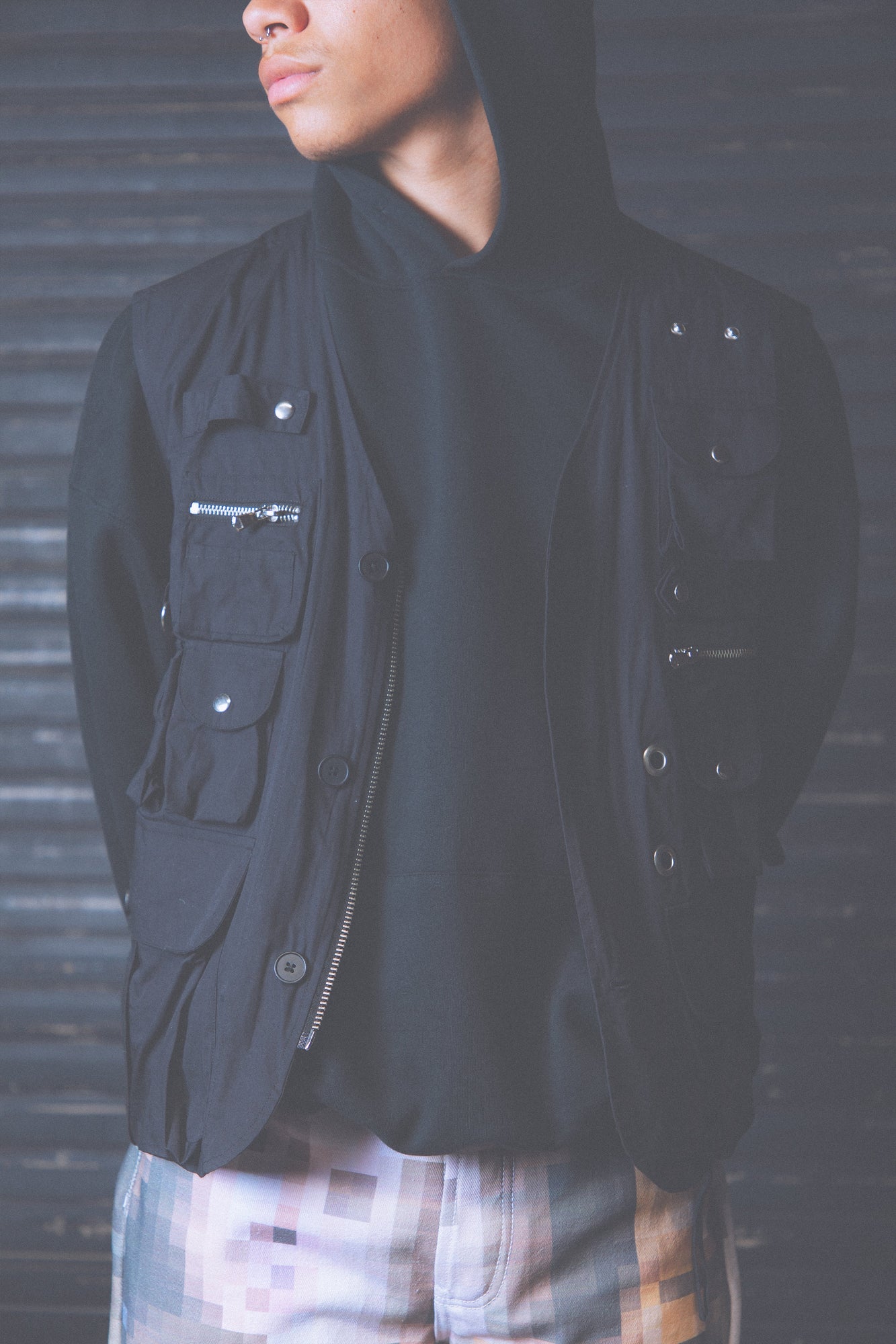 Vintage Cargo Vest | Black