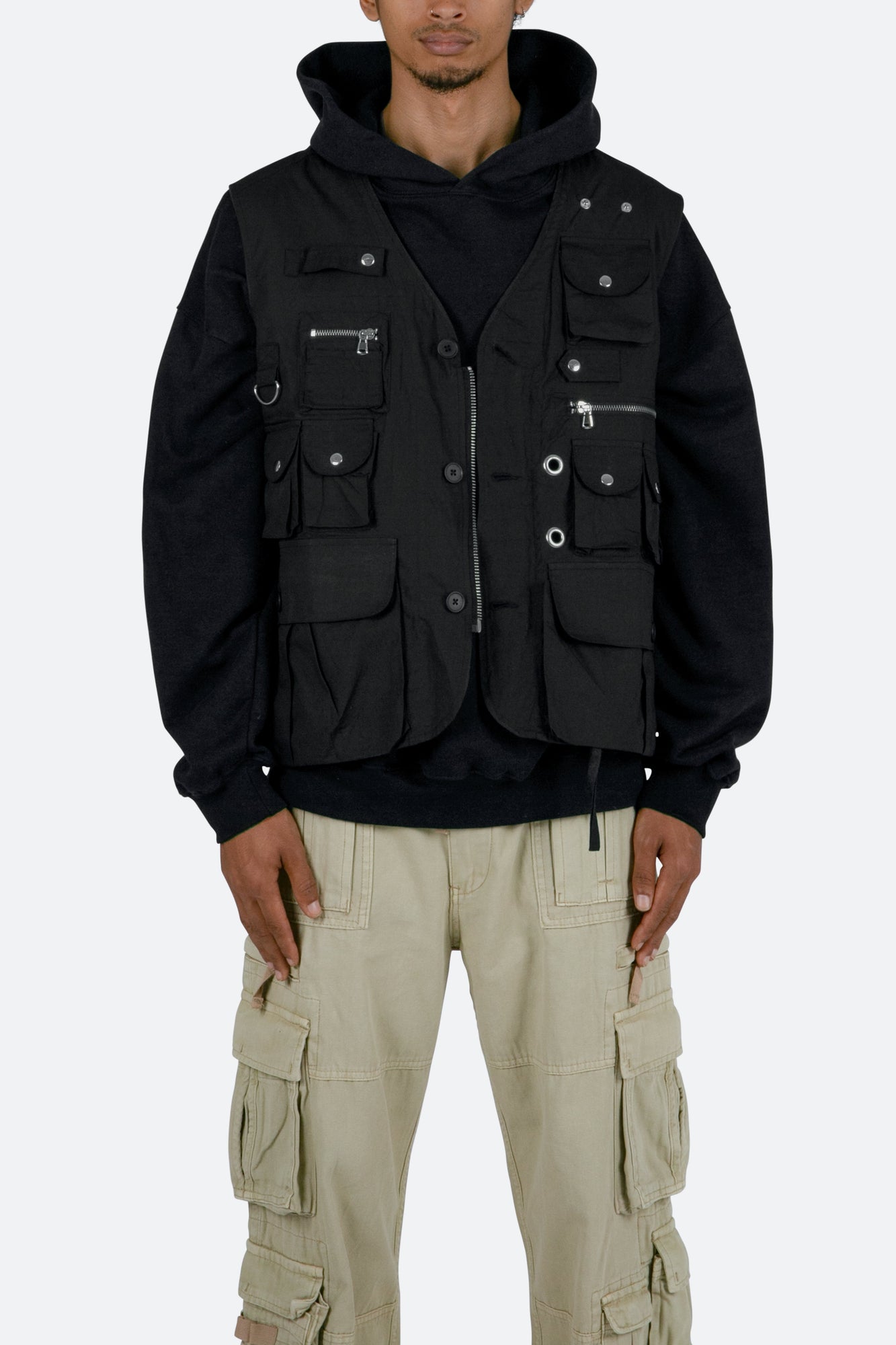 Vintage Cargo Vest | Black