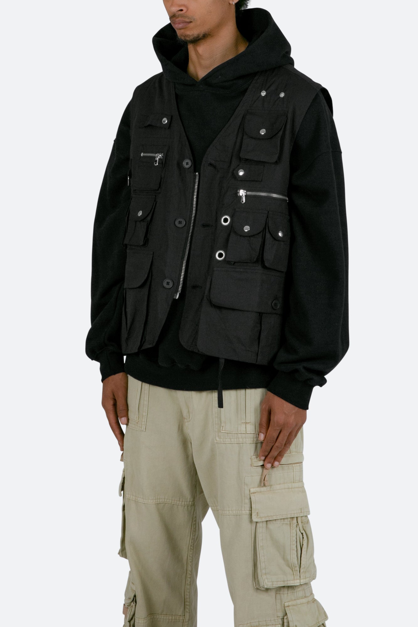 Vintage Cargo Vest | Black