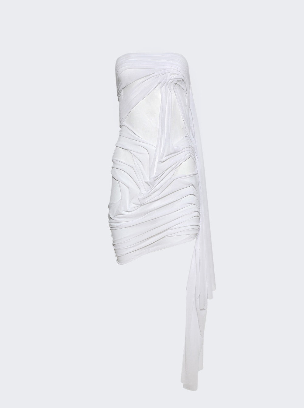 Women | Di Petsa | Wet Look Mini Dress | White