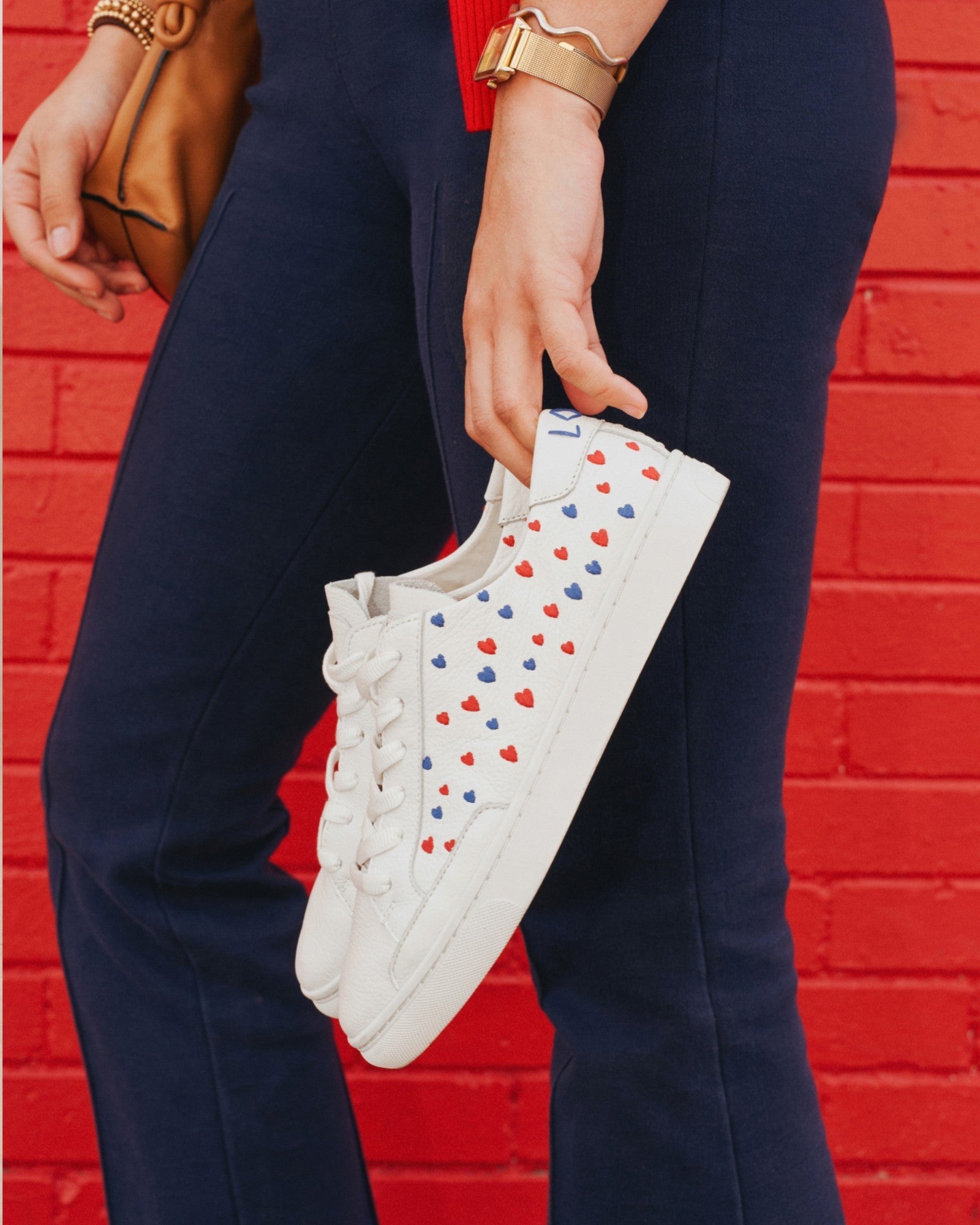 Womens | Ibiza Classic Sneaker | Embroidery | Oasis White/Hearts