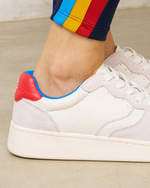 Womens | Roma Retro Sneaker | White/Red/French Blue