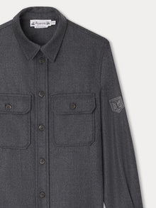 Boy | Gustave Shirt With Patch | Charcoal Gray