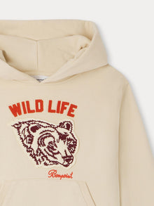 Boy | Barack Sweatshirt With Bear Patch | Sand