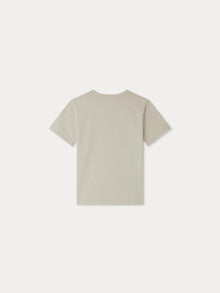 Boy | Thibald Embroidered Logo T Shirt | Heathered Twine