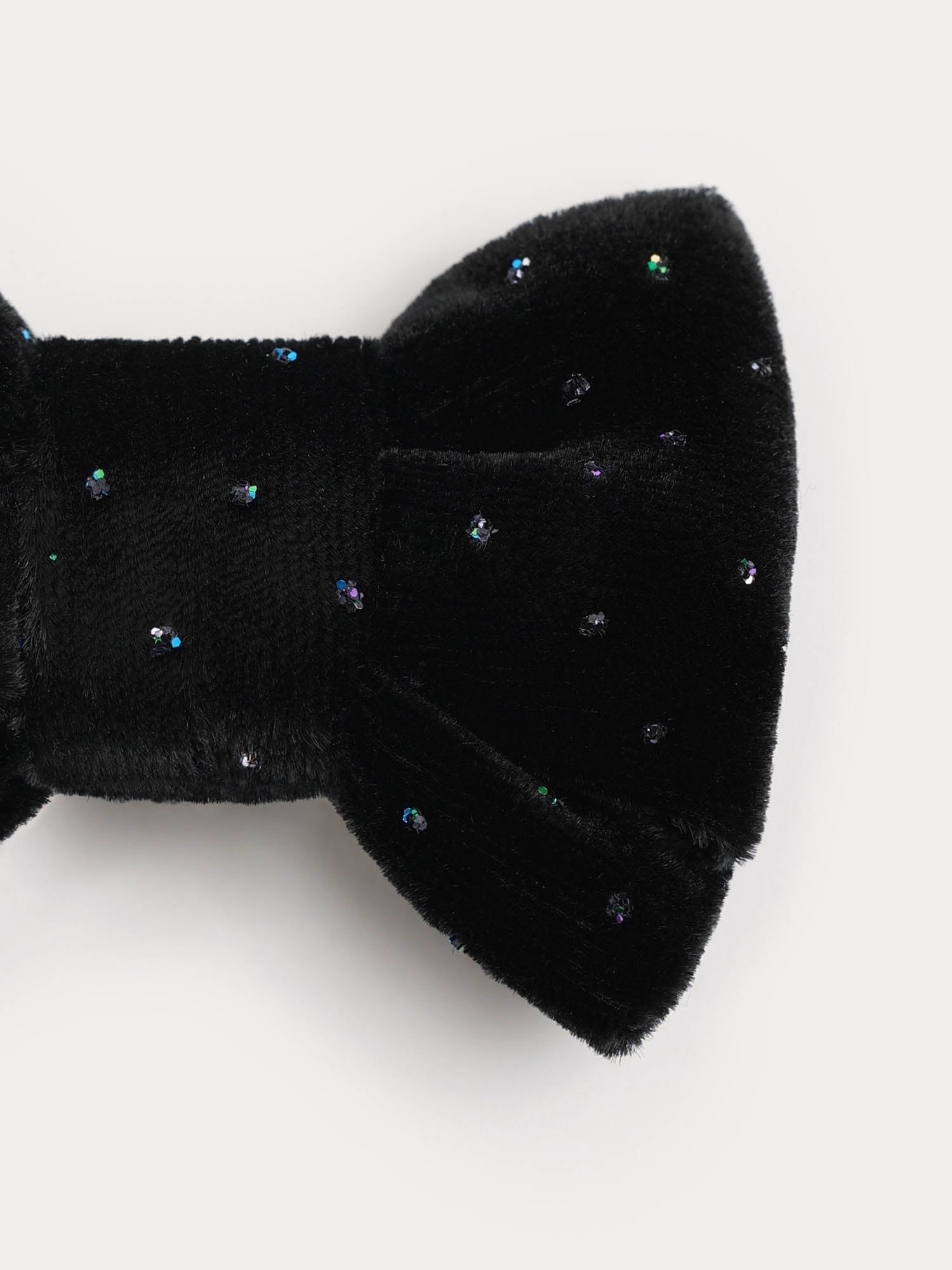Girl | Tuti Velvet And Rhinestone Barrette | Black