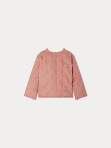Girl | Tanvi Quilted Jacket With Embroidery | Faded Pink