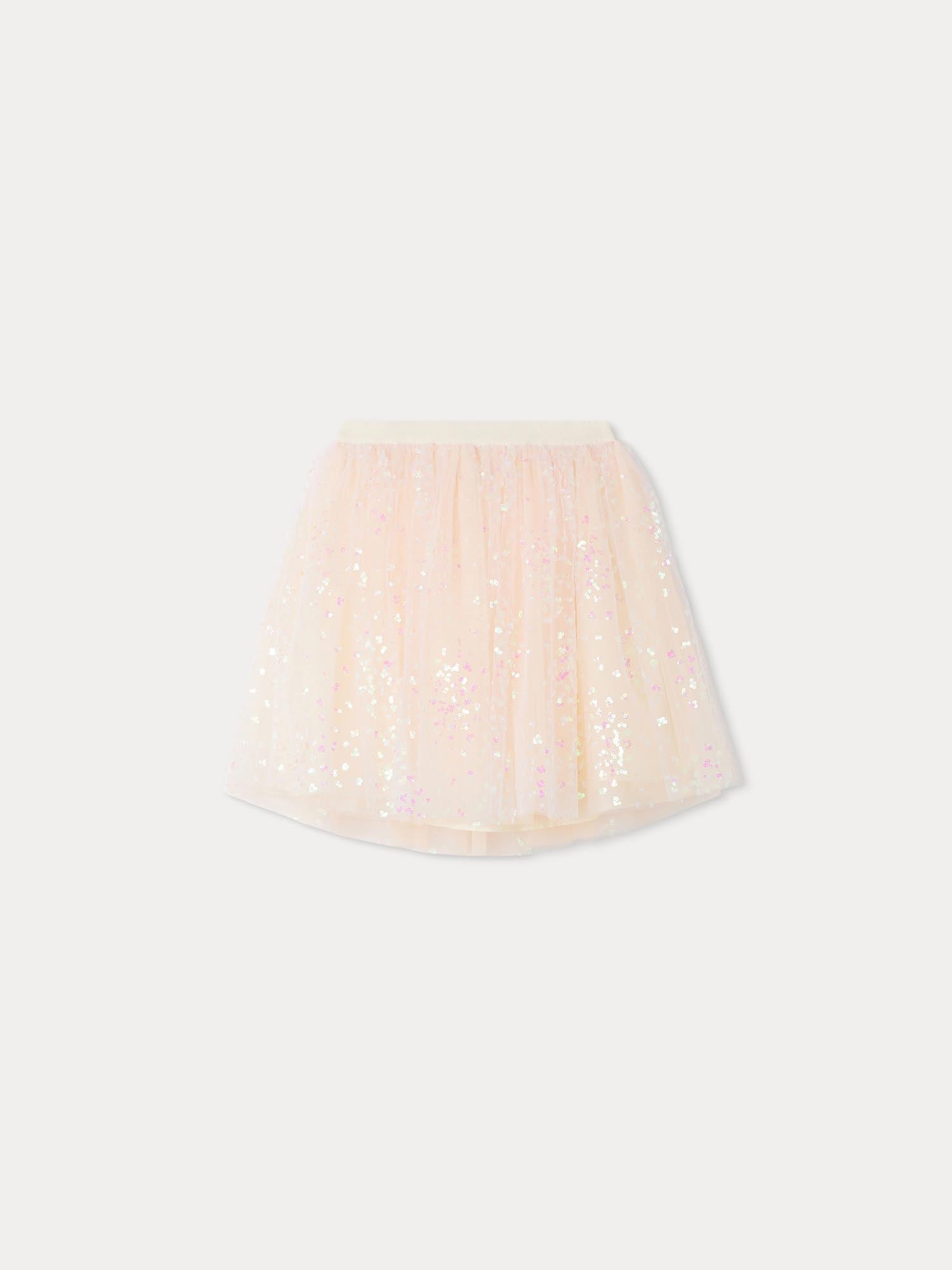 Girl | Pois Sequined Tulle Skirt | Powdered Rose