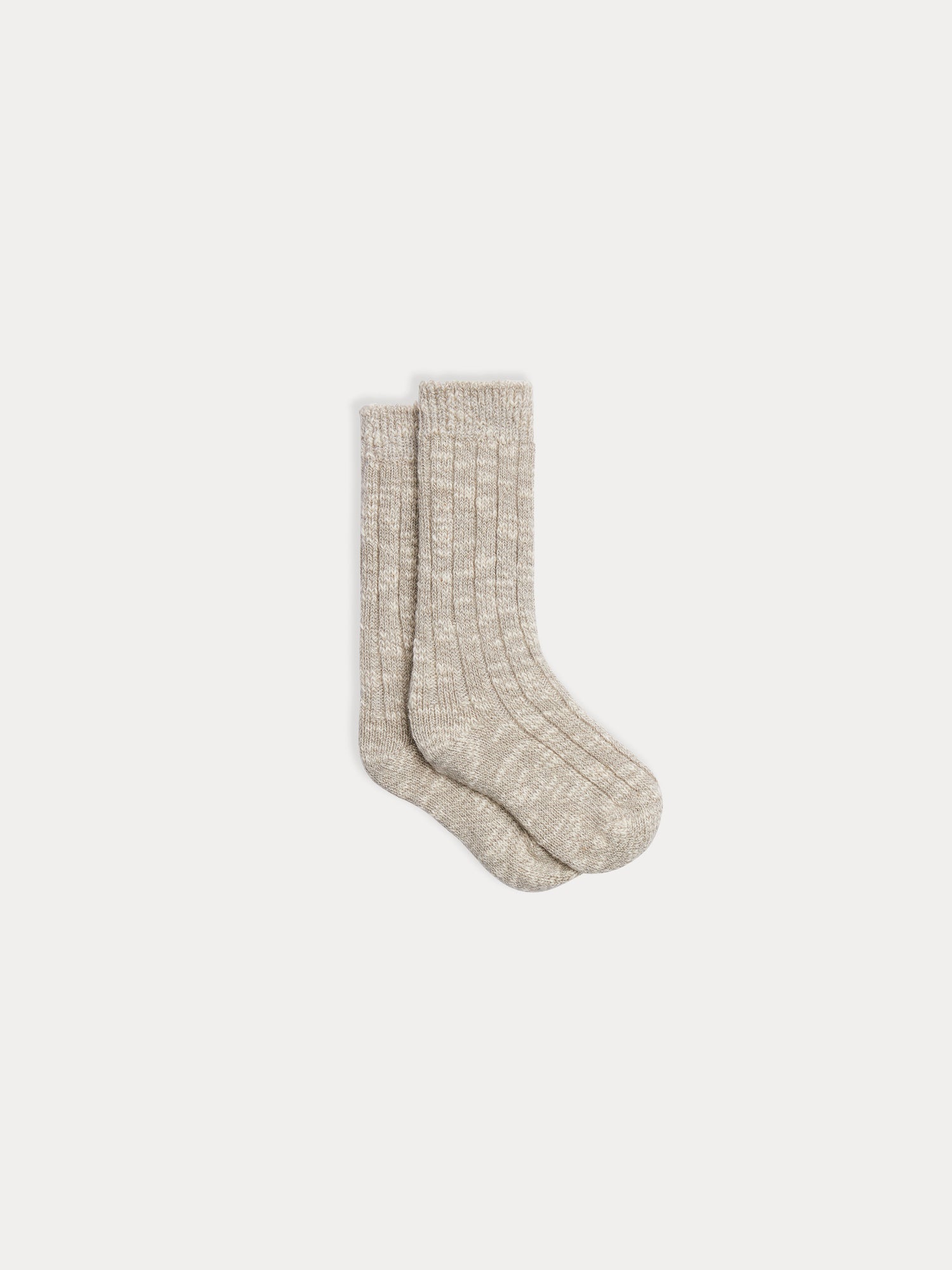 Girl | Bethine Wide Ribbed Socks | Heathered Gray