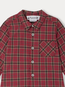 Boy | Malo Checkered Shirt | Raspberry