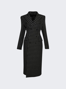 Women | WARDROBE.NYC | Double Breasted Contour Coat Black Plaid