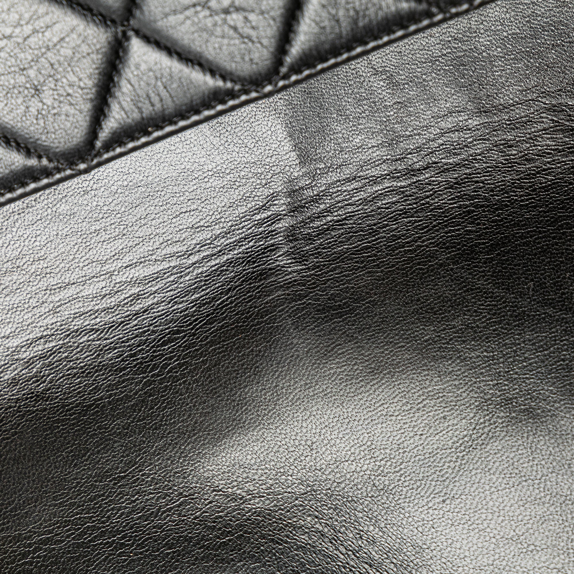 Chanel | Pre-Owned Quilted Lambskin Half Moon Single Flap | Black