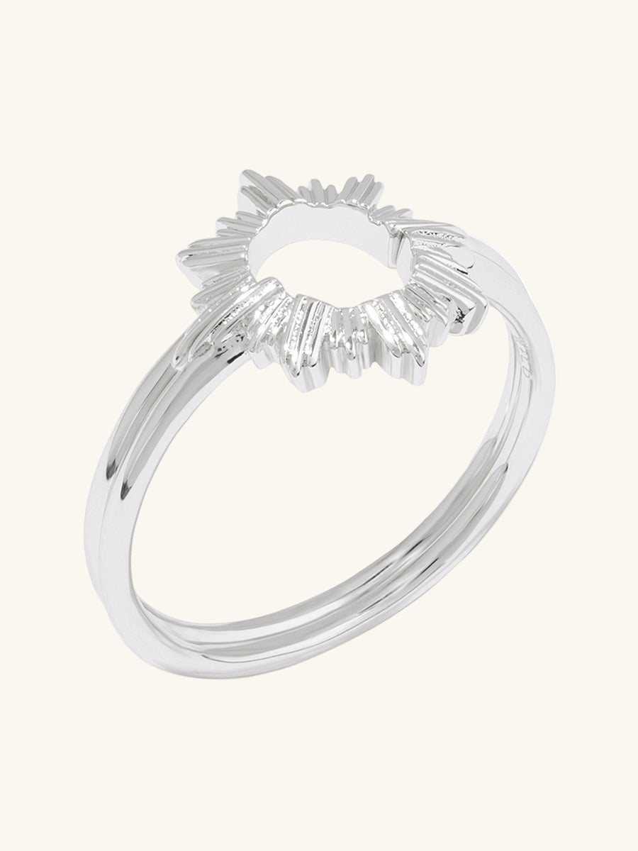 Sunseeker Ring Set | Silver Rhodium Plated Brass