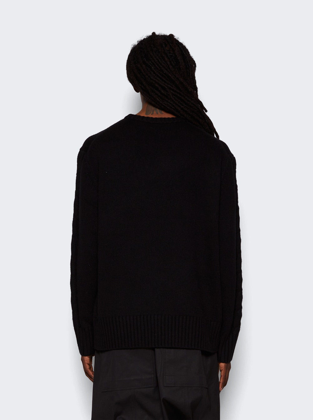 Men | NAHMIAS | Summerland Intarsia Crewneck Sweater | Black