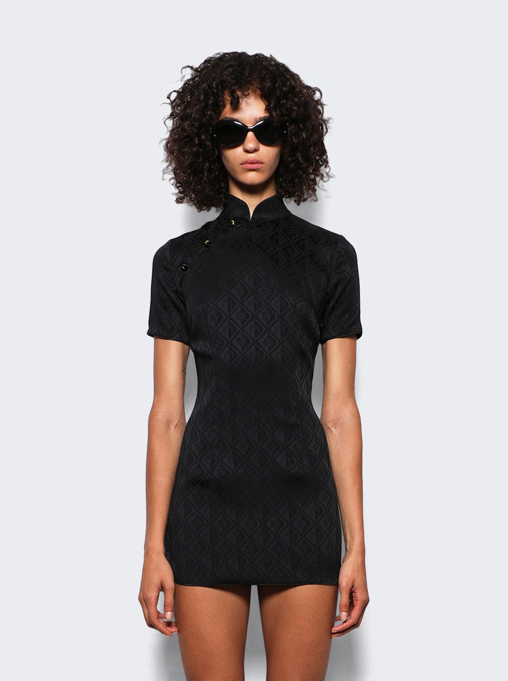 Women | Marine Serre | Jacquard Mini Dress | Black