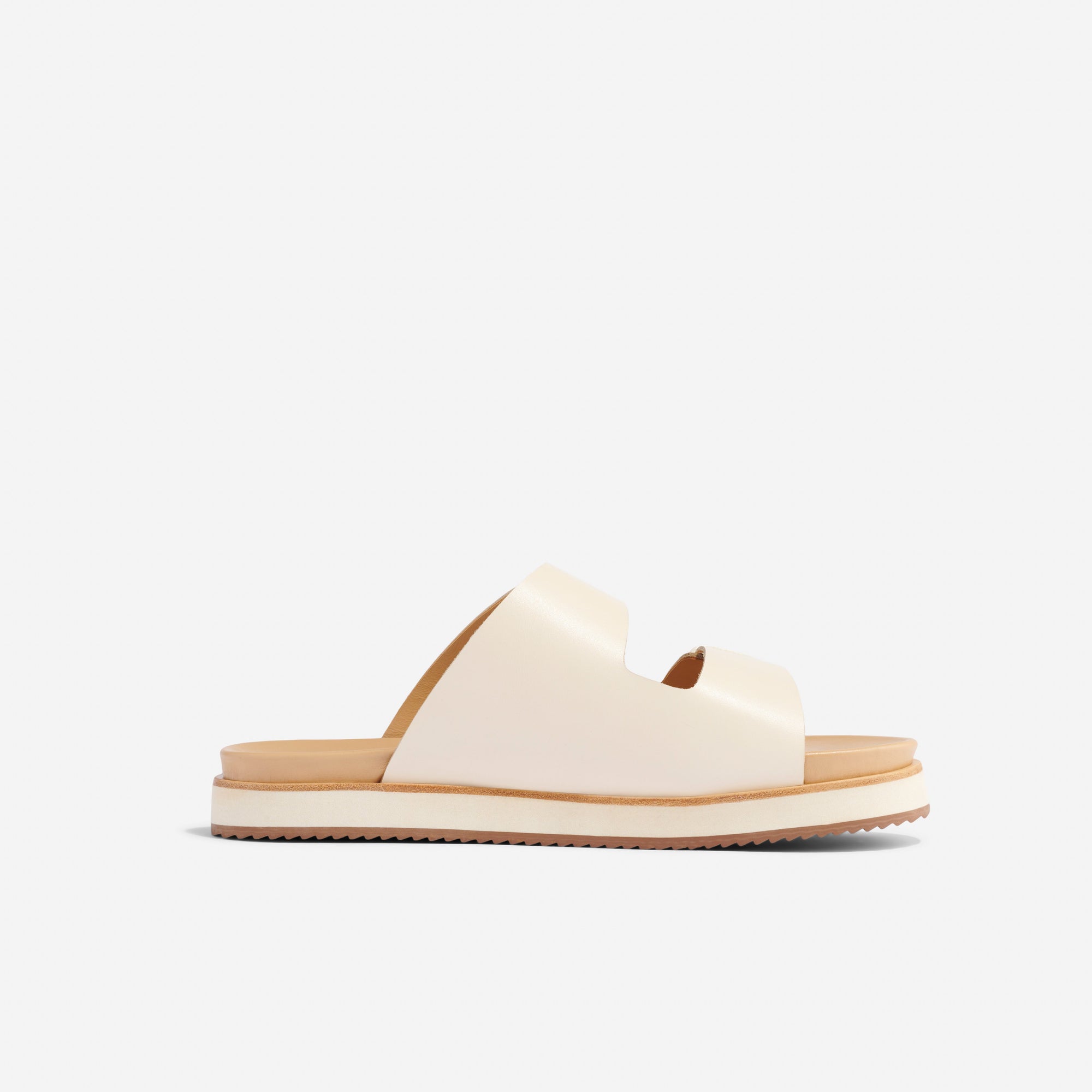 Womens | Ella Flatform Slide | Bone