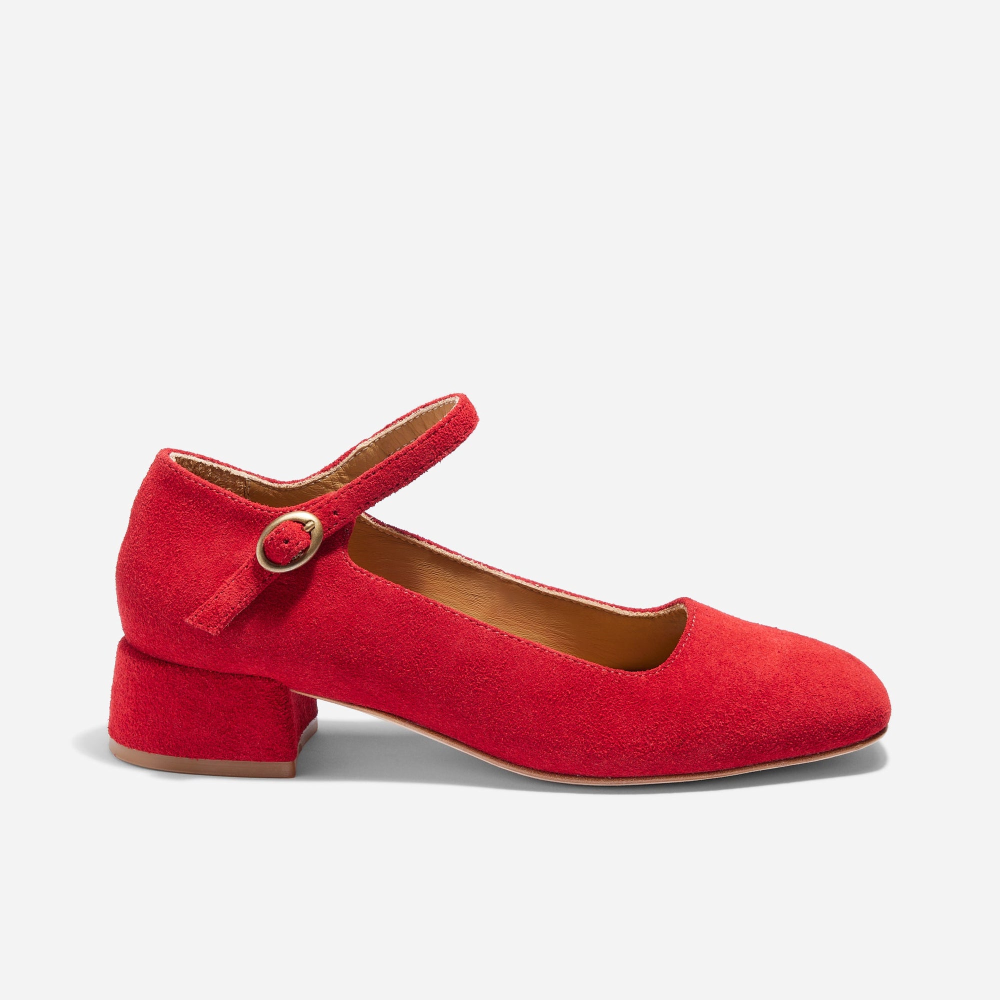 Womens | Luna Heeled Mary Jane | Red