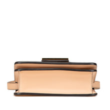 Fendi | Pre-Owned Leather Crystal Fab Crossbody | Brown/Beige