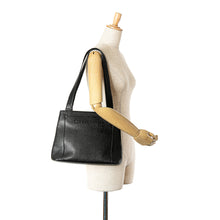 Chanel | Pre-Owned Embroidered Caviar Logo Shoulder Bag | Black