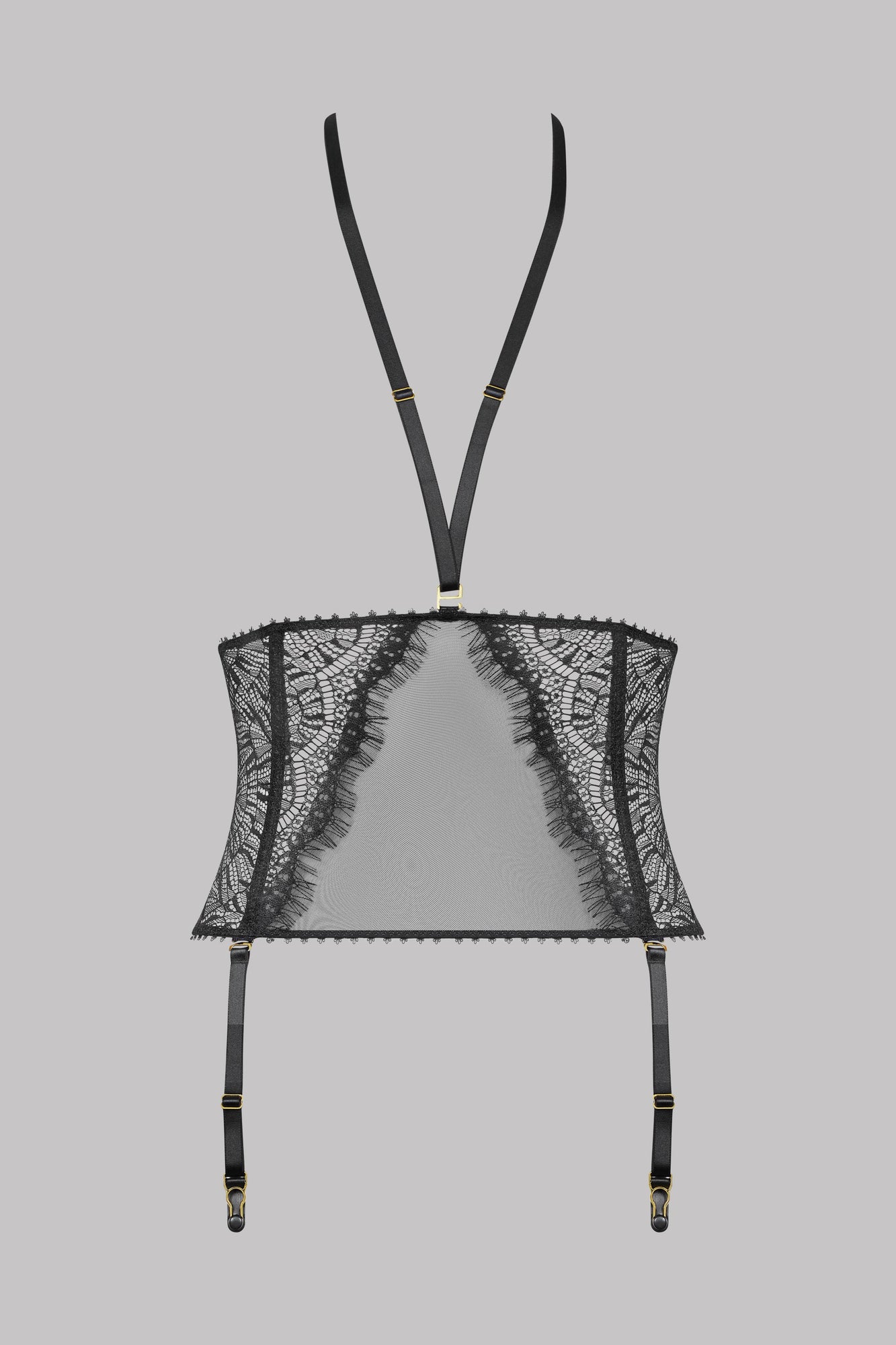 Waist Cinched With Suspenders - Accroche Coeur | Black