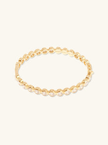 Brilliant Bezel Bangle | 5A Grade Cubic Zirconia | 14K Gold Vermeil