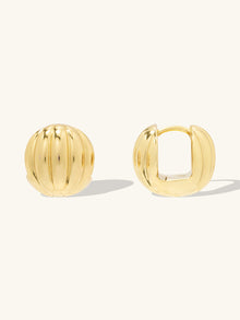 Dome Ripple 11mm Earrings | 14K Gold Plated Brass