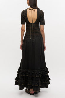 Washed Smock Dress | Black (V1)
