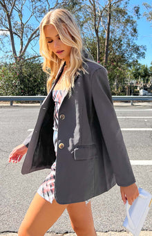 Wendy Blazer | Charcoal
