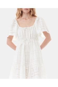 White Broderie Anglaise Layer Dress | Egret