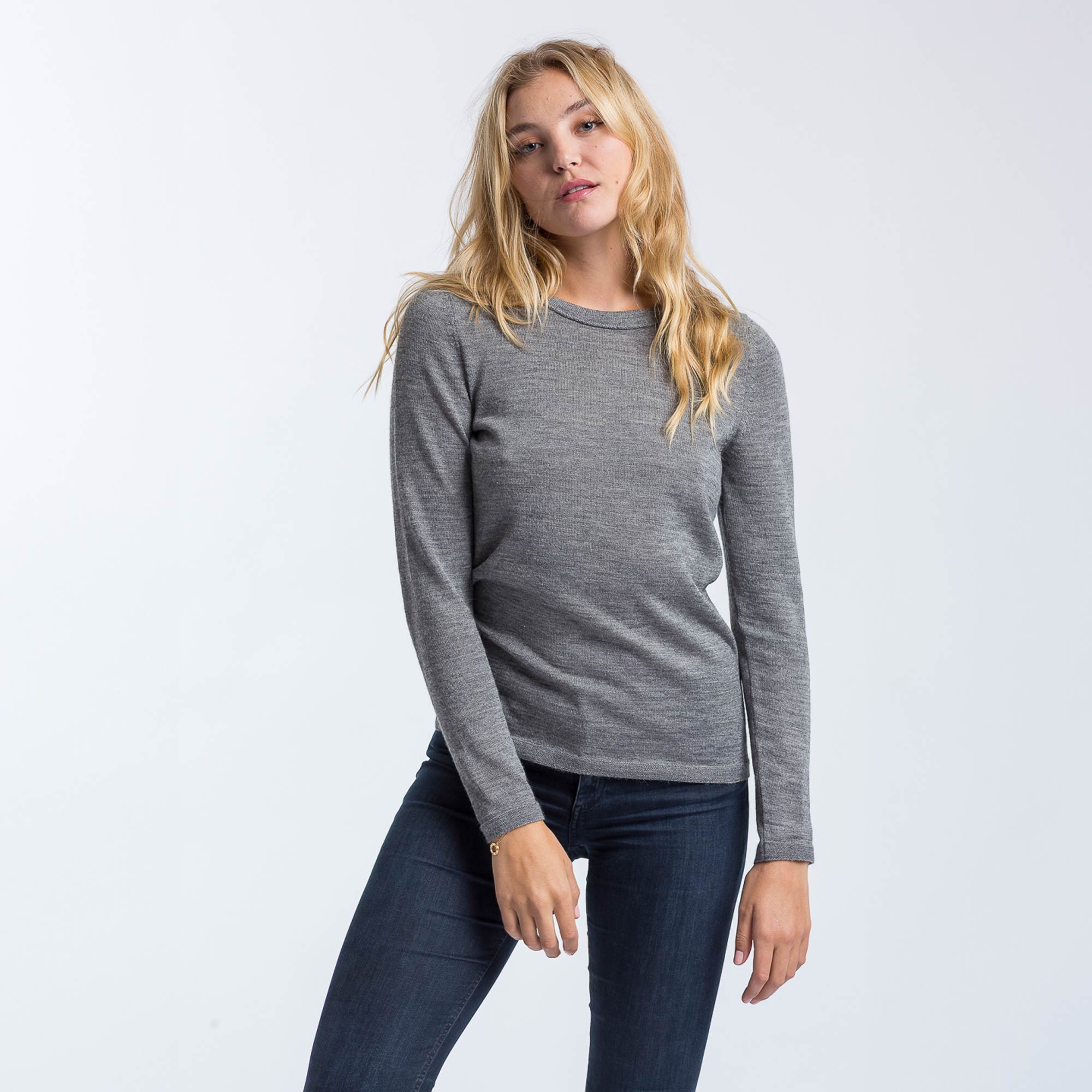 Crew Neck Sweater for Women | Dark Grey