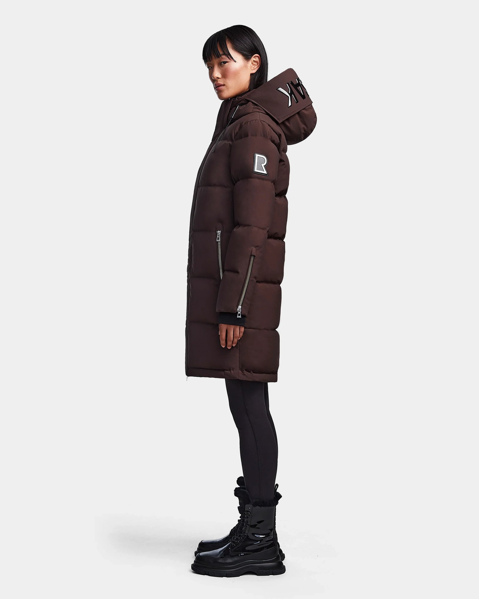 Women | JOELLE M Down Puffer | Chocolate