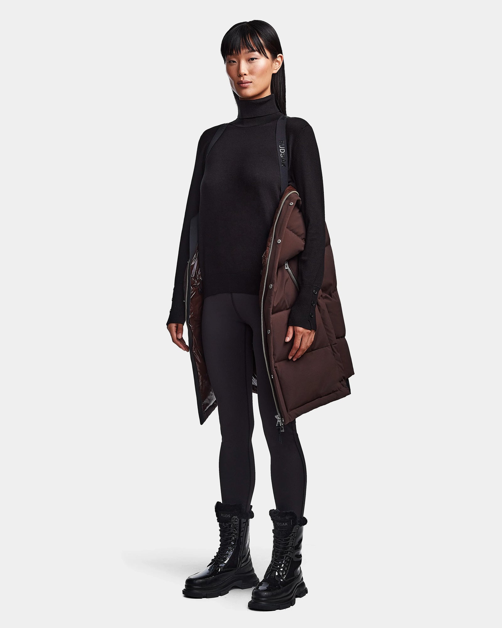 Women | JOELLE M Down Puffer | Chocolate