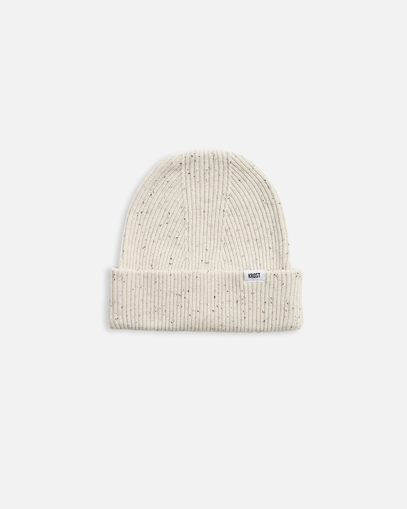 Wool Speckle Beanie (Snow White) | White