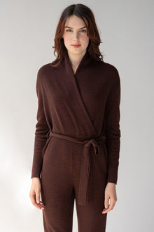 Wrap Neck Jumpsuit | Mahogany