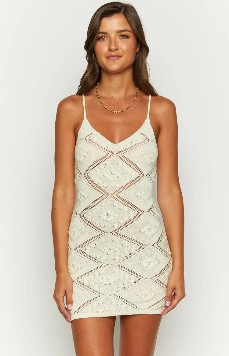Wyoma Knit Mini Dress | Cream