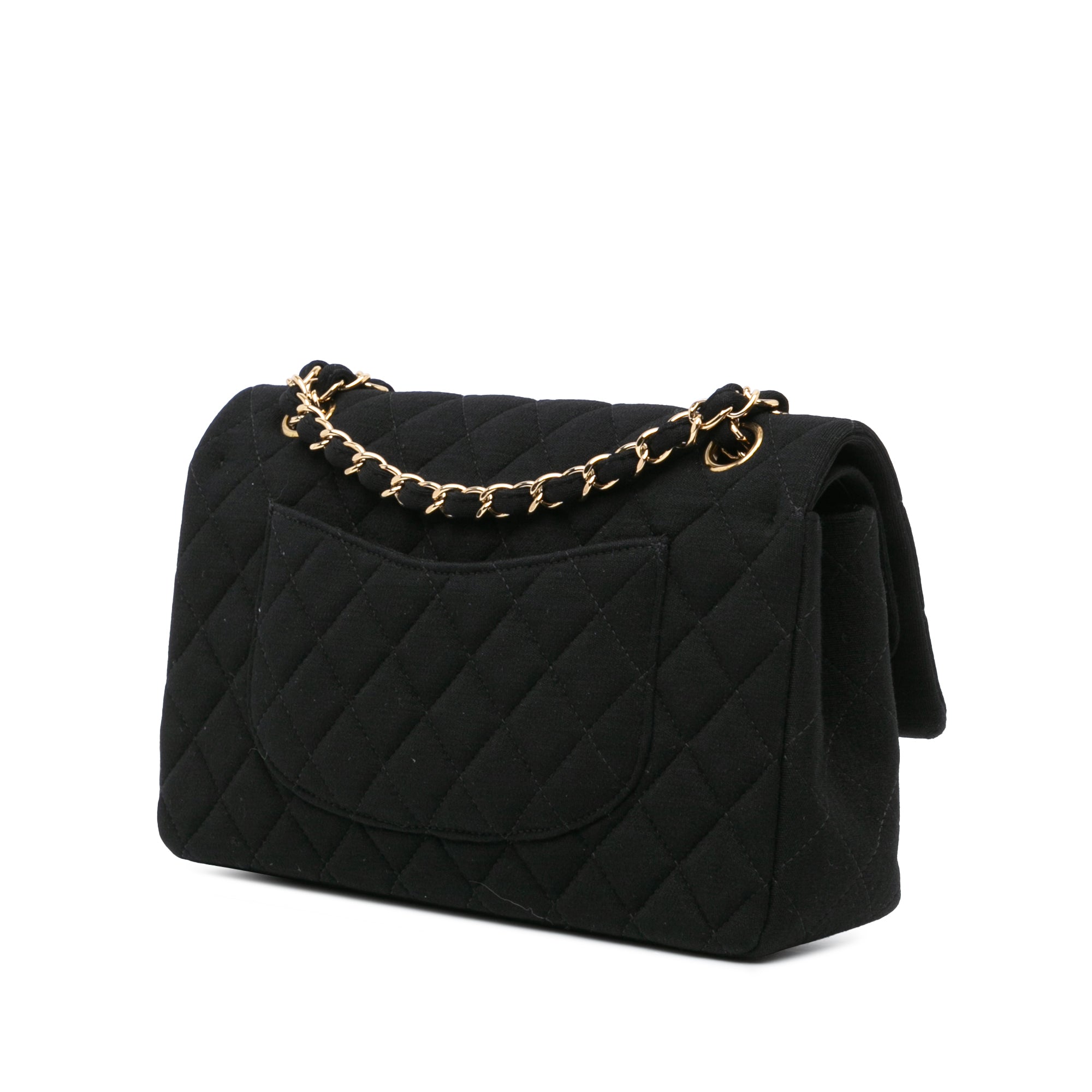 Chanel | Pre-Owned Medium Classic Jersey Double Flap | Black