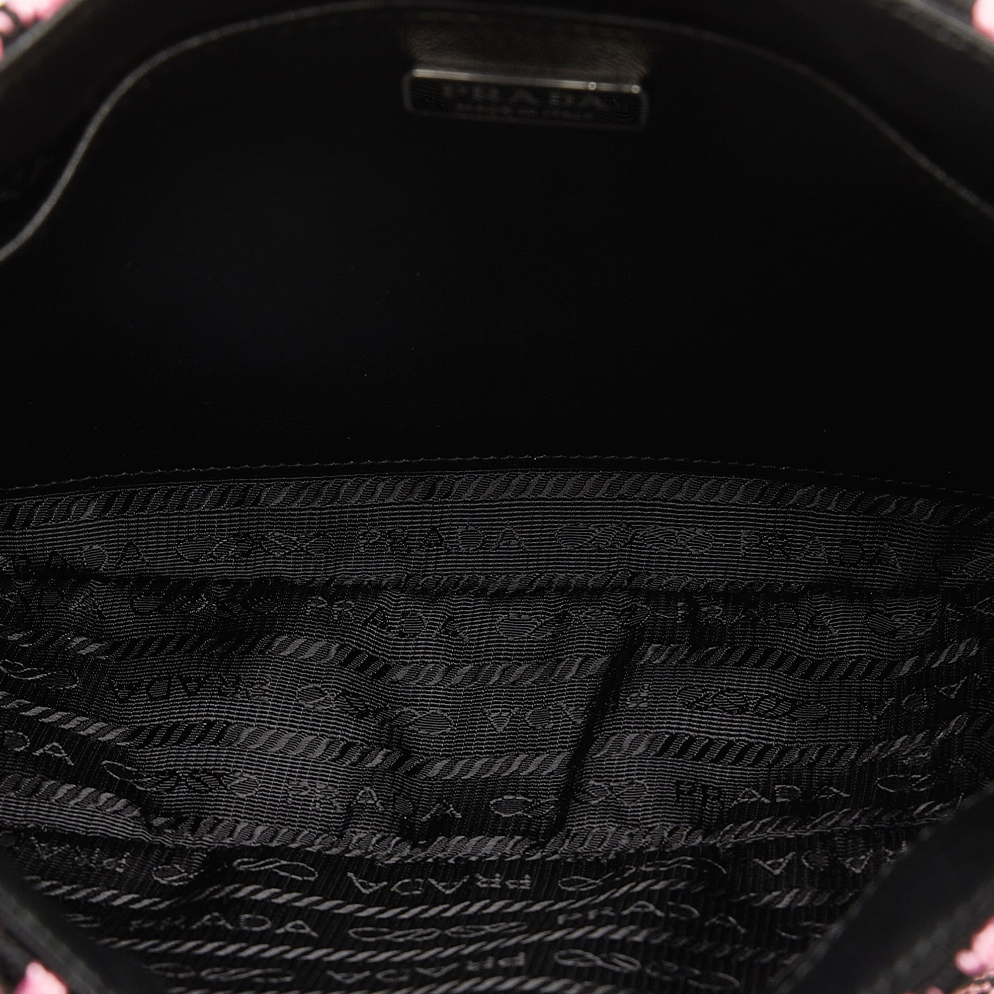 Prada | Pre-Owned Maglia Jacquard Knit Cleo Bag | Pink