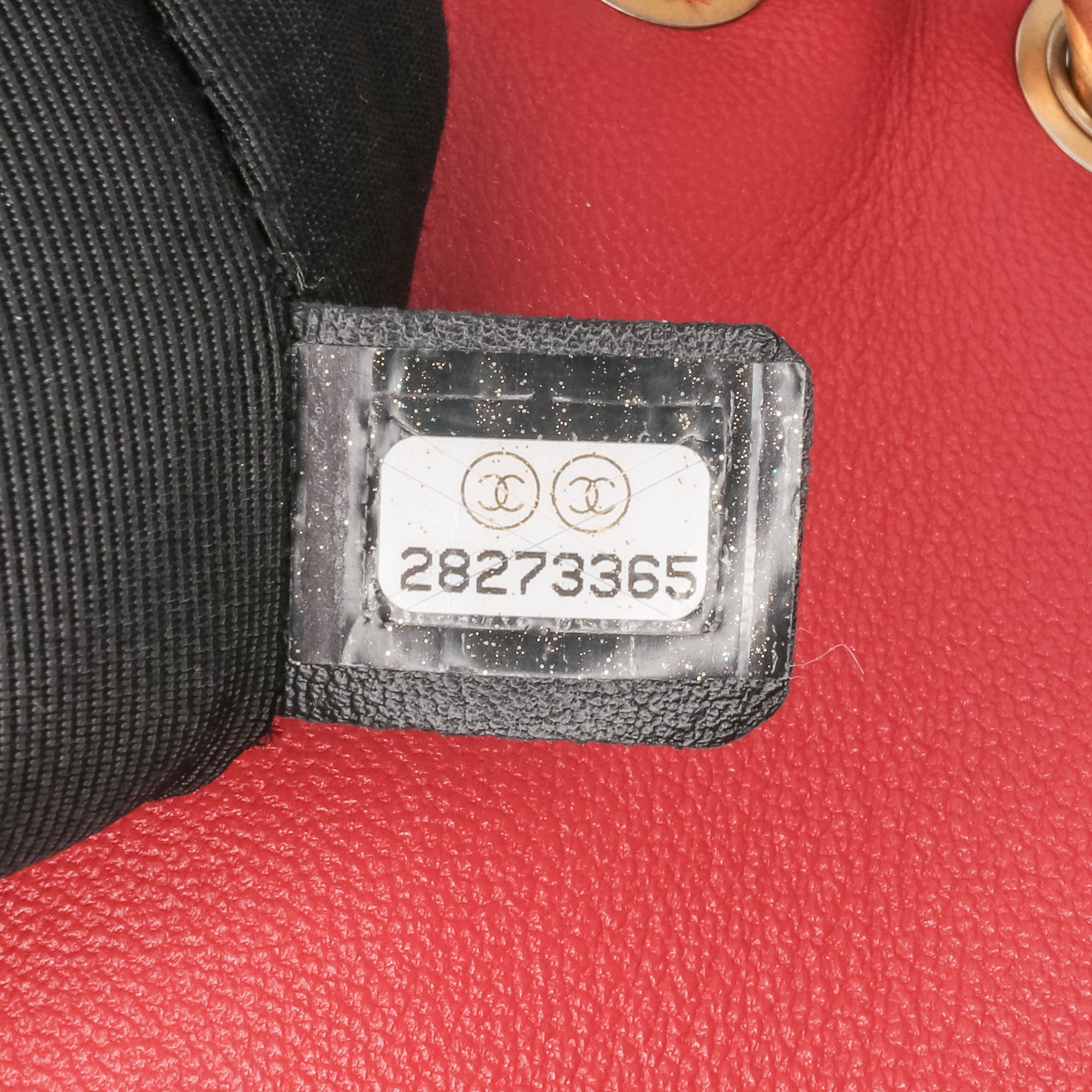 Chanel | Pre-Owned Small Quilted Lambskin Chain Link Flap | Red